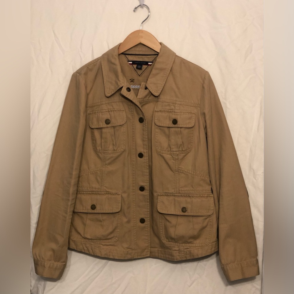 Tommy Hilfiger, Khaki Canvas Jacket, Women’s Size Large